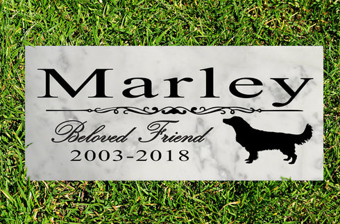 Dog Memorial Stone By Breed Personalized Marker Marble Grave Headstone