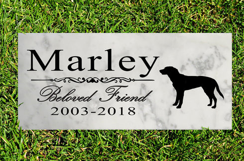 Dog Memorial Stone By Breed Personalized Marker Marble Grave Headstone