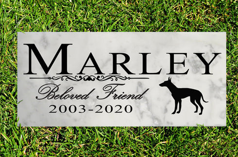 Dog Memorial Stone By Breed Personalized Marker Marble Grave Headstone