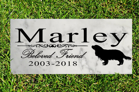 Dog Memorial Stone By Breed Personalized Marker Marble Grave Headstone