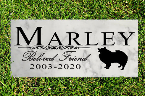 Dog Memorial Stone By Breed Personalized Marker Marble Grave Headstone