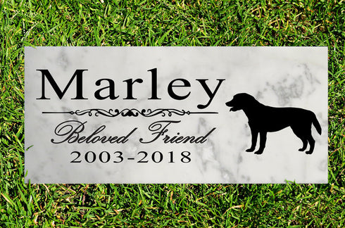 Dog Memorial Stone By Breed Personalized Marker Marble Grave Headstone