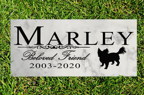 Dog Memorial Stone By Breed Personalized Marker Marble Grave Headstone