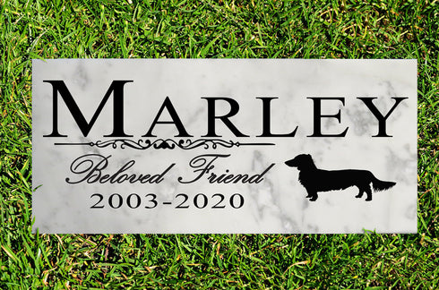 Dog Memorial Stone By Breed Personalized Marker Marble Grave Headstone