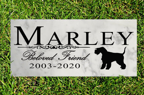 Dog Memorial Stone By Breed Personalized Marker Marble Grave Headstone