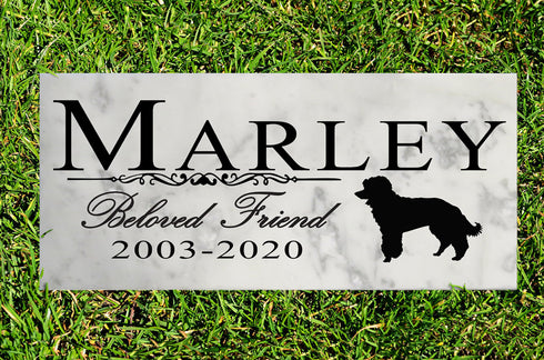 Dog Memorial Stone By Breed Personalized Marker Marble Grave Headstone