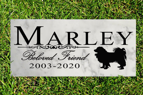 Dog Memorial Stone By Breed Personalized Marker Marble Grave Headstone