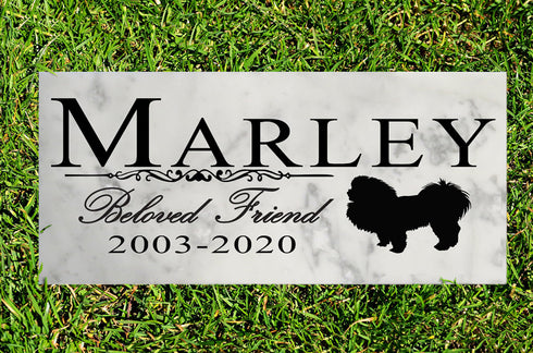 Dog Memorial Stone By Breed Personalized Marker Marble Grave Headstone