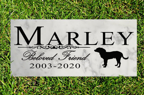 Dog Memorial Stone By Breed Personalized Marker Marble Grave Headstone