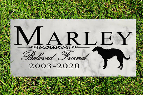 Dog Memorial Stone By Breed Personalized Marker Marble Grave Headstone