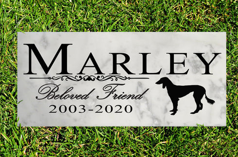 Dog Memorial Stone By Breed Personalized Marker Marble Grave Headstone