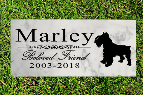 Dog Memorial Stone By Breed Personalized Marker Marble Grave Headstone