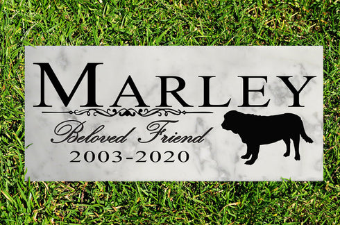 Dog Memorial Stone By Breed Personalized Marker Marble Grave Headstone