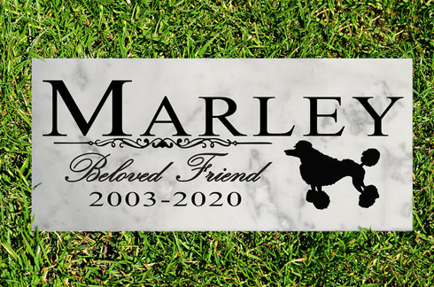 Dog Memorial Stone By Breed Personalized Marker Marble Grave Headstone