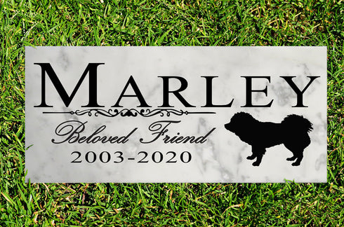 Dog Memorial Stone By Breed Personalized Marker Marble Grave Headstone