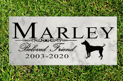 Dog Memorial Stone By Breed Personalized Marker Marble Grave Headstone