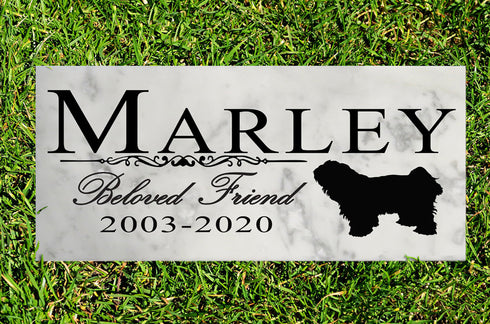 Dog Memorial Stone By Breed Personalized Marker Marble Grave Headstone