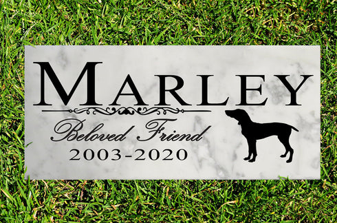 Dog Memorial Stone By Breed Personalized Marker Marble Grave Headstone