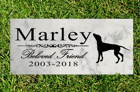 Dog Memorial Stone By Breed Personalized Marker Marble Grave Headstone