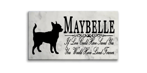 Dog Memorial Stone By Breed  If Love Could Have Saved You