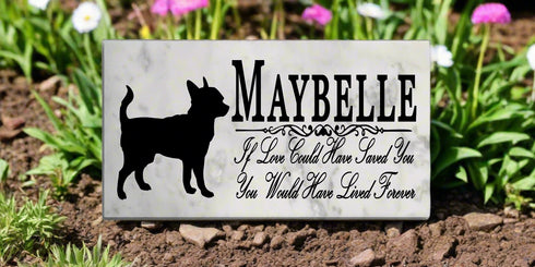 Dog Memorial Stone By Breed  If Love Could Have Saved You