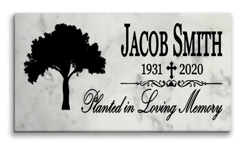 Planted in Loving Memory Memorial Plaque Stone Gift Remembrance Plaque