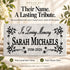 In Loving Memory Memorial Stone - Personalized Marble Remembrance Plaque