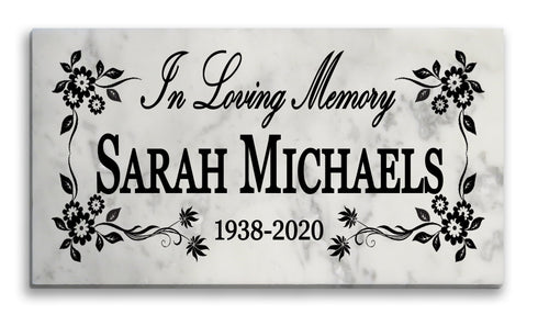 Personalized In Loving Memory Memorial Stone Loved One Remembrance Plaque