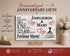 1st Anniversary Gift - Personalized Wood Sign for Husband, Wife or Couple - 1 Year