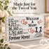 11th Anniversary Gift - Personalized Wood Sign for Husband, Wife or Couple - 11 Year