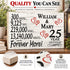25th Anniversary Gift - Personalized Wood Sign for Couples - Silver Anniversary