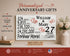 27th Anniversary Gift - Personalized Wood Sign for Couples