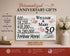 50th Anniversary Gift - Personalized Wood Sign for Couples - Golden Anniversary