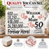 50th Anniversary Gift - Personalized Wood Sign for Couples - Golden Anniversary