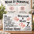 7th Anniversary Gift - Personalized Wood Sign for Husband, Wife or Couple - 7 Year