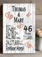 46 Year Anniversary Gift Personalized Names 46th Wedding Anniversary Present