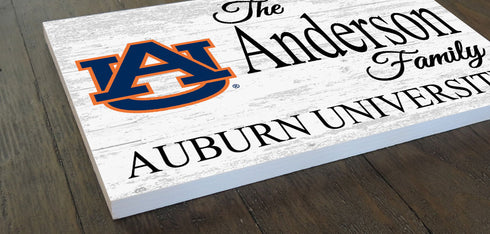 Auburn University Family Name Sign for Alumni, Fans or Graduation