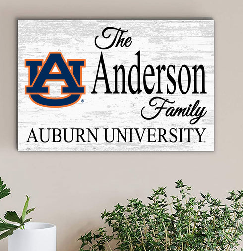 Auburn University Family Name Sign for Alumni, Fans or Graduation