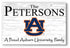 Auburn University Family Name Sign for Alumni, Fans or Graduation