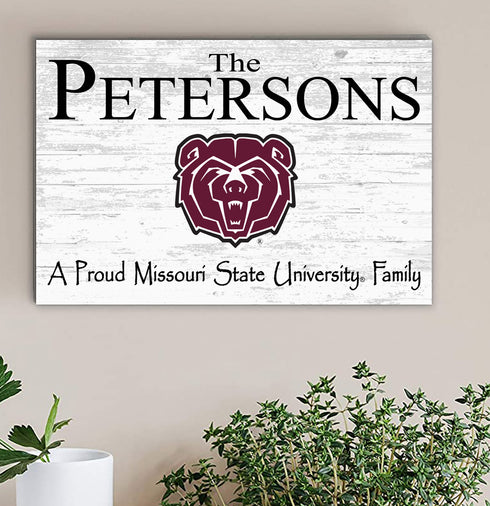 Missouri State Family Name Sign for Alumni, Fans or Graduation