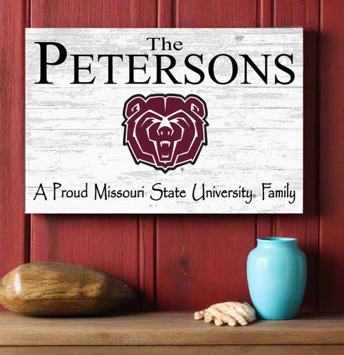 Missouri State Family Name Sign for Alumni, Fans or Graduation