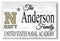 Naval Academy Family Name Sign for USNA Midshipmen Alumni, Fans or Graduation