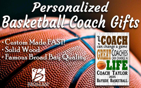 Basketball Coach Gift Plaque Personalized A Good Coach Can Change A Game A Great Coach Can Change A Life