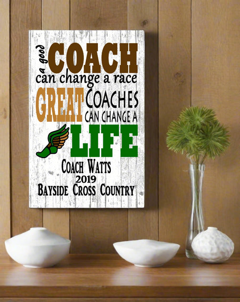 Cross Country Coach Gift Personalized Plaque for Team Coaches