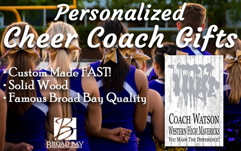 Cheerleader Coach Gift Customized Cheer Coaches SIGNABLE Plaque