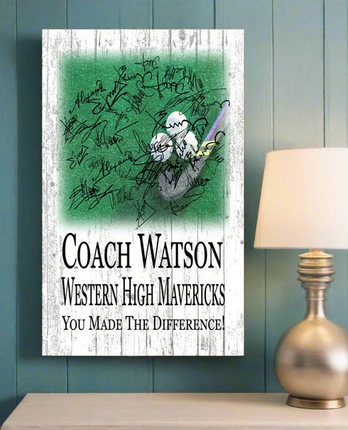 Field Hockey Coach Gift Personalized SIGNABLE Sign