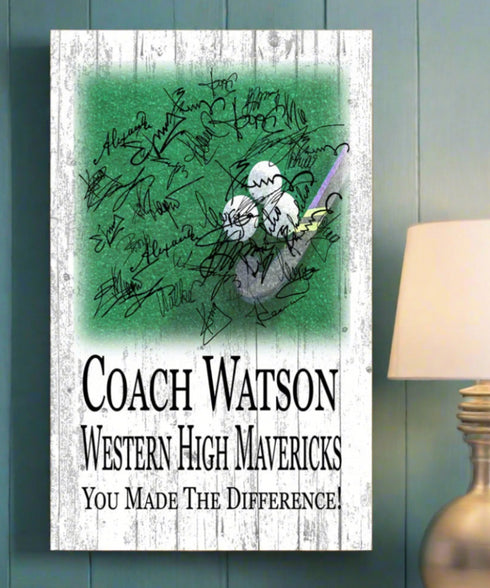 Field Hockey Coach Gift Personalized SIGNABLE Sign