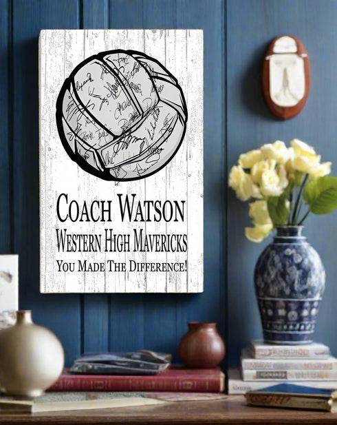 Volleyball Coach Gift Personalized SIGNABLE Great Coaches Gifts