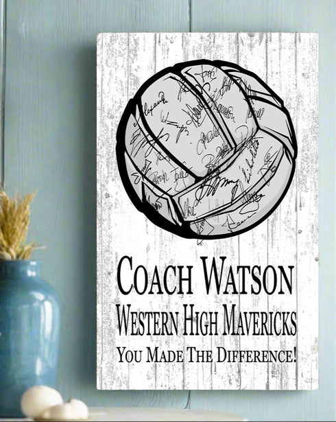 Volleyball Coach Gift Personalized SIGNABLE Great Coaches Gifts