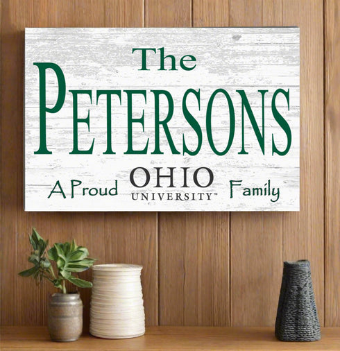 Ohio University Family Name Sign for Ohio Bobcats Alumni, Fans or Graduation